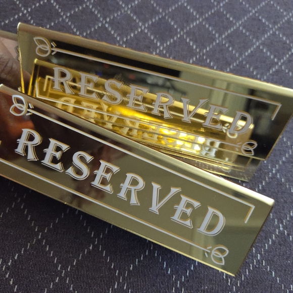 Gold Reserved Signs - Picture 1 of 4